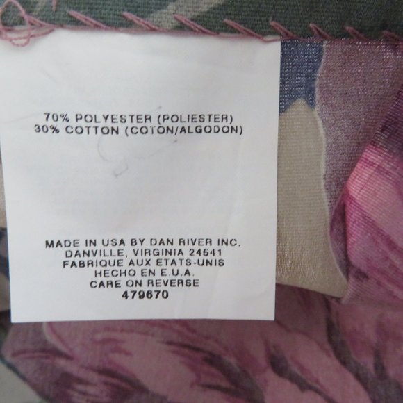 DAN RIVERS Large Floral Print Curtain Valance Pocket Rod 17 x 86 Red Rose Flower - Picture 5 of 9